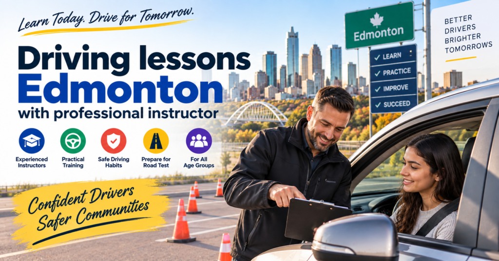 Driving lessons Edmonton with professional instructor