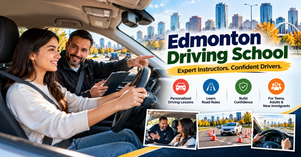 Edmonton Driving School instructor teaching a learner